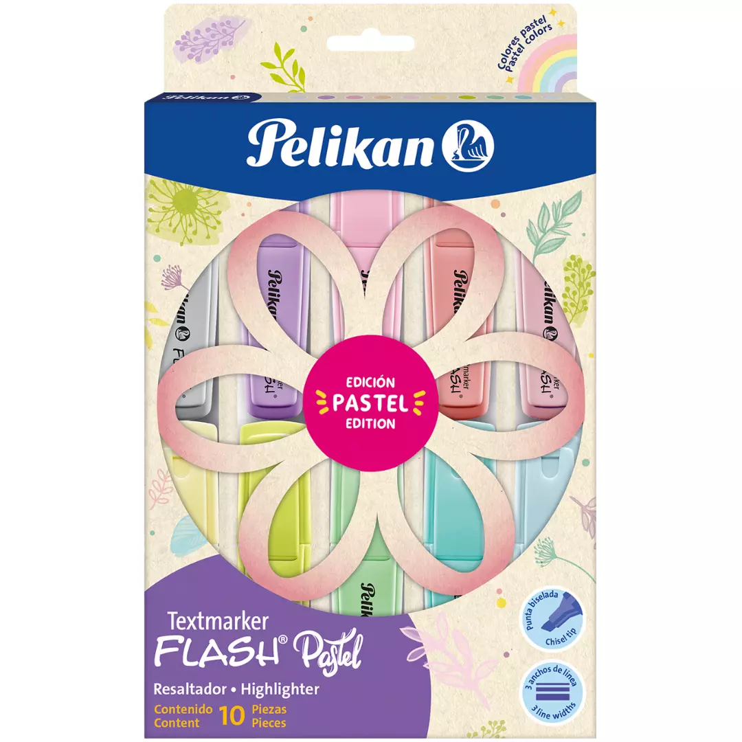 Textmarker Flash Pastel Petalos x10